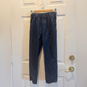 Muji Women's Dark Blue Straight Leg Pants